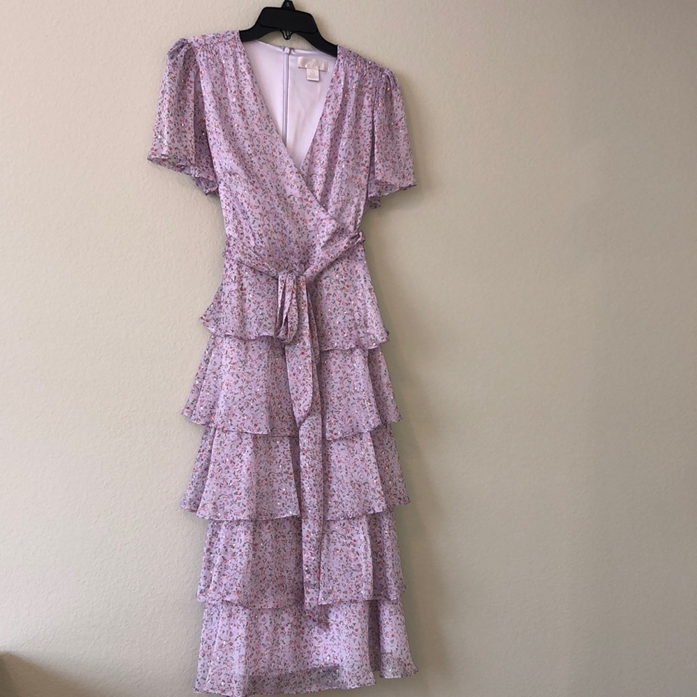 Rachel Parcell Lavender tiered dress for sale